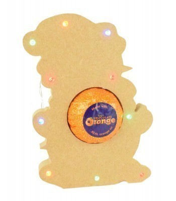 18mm Freestanding Christmas Snowman Terry's Chocolate Orange Holder with LED Lights